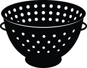 Colander silhouette vector illustration 