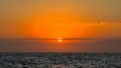 sunset over the sea