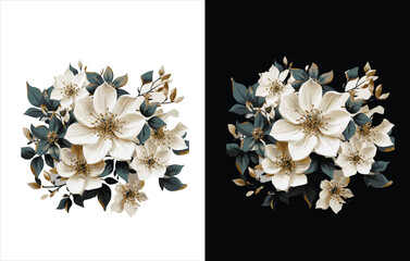Flower vector bundle , flower design , Floral wallpaper, full frame
