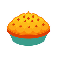 Corn pie cake in USA vector.
