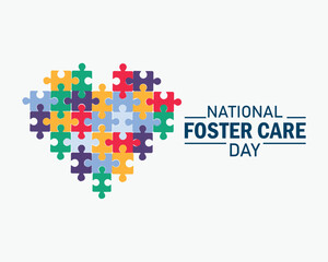 National Foster Care Day. Banner, poster, card, postcard, placard, background design.