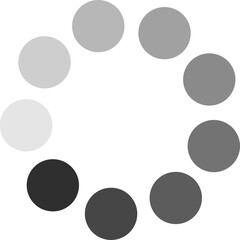 Loading icon. Load circular icon. Buffer loader or preloader isolated on transparent background. Download or upload progress related icon. Simple web download. Vector illustration.