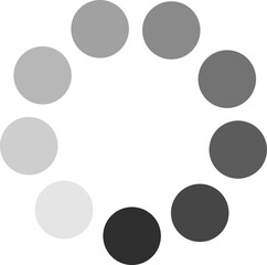 Loading icon. Load circular icon. Buffer loader or preloader isolated on transparent background. Download or upload progress related icon. Simple web download. Vector illustration.