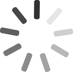 Loading icon. Load circular icon. Buffer loader or preloader isolated on transparent background. Download or upload progress related icon. Simple web download. Vector illustration.