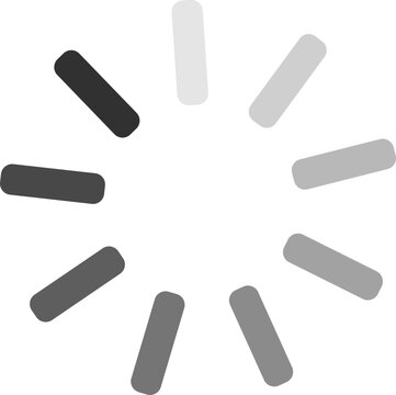 Loading icon. Load circular icon. Buffer loader or preloader isolated on transparent background. Download or upload progress related icon. Simple web download. Vector illustration.