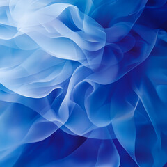 Obraz premium Abstract blue fabric texture with flowing waves and soft tones.