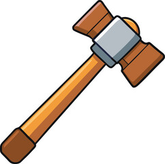 Hammer vector illustration, tool icon, construction equipment design, carpentry symbol, hardware, handyman, work tool, manual labor, DIY project, builder accessory.

