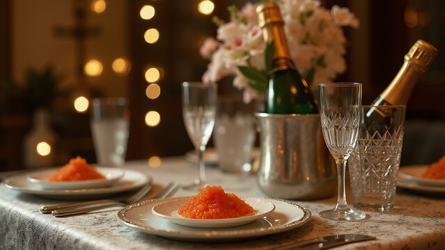   A luxurious Art Deco-inspired table setting for a Gatsby-themed dinner., ultra detailed, 8k resolution, HDR, professional