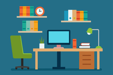 vector illustration of a modern office