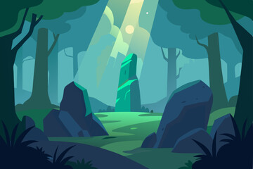 landscape with trees