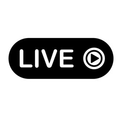 Live Streaming Bubble Interface Icon, Simple Icon Vector Design, best used for presentation, application, web and banner
