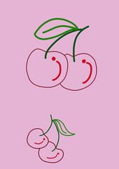 Vector with twin pinky cherry 