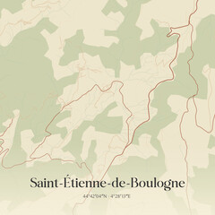 Obraz premium Vintage map of Saint-Étienne-de-Boulogne, France.