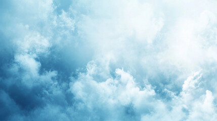 Fototapeta premium pale sky blue transitioning into foggy white, creating serene atmosphere filled with soft clouds. gentle hues evoke sense of calm and tranquility