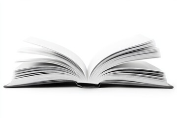 Fototapeta premium Blank white hard cover book isolated on white background