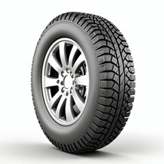 Obraz premium 3D image of a tire,isolated white background