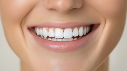 Bright smile showcasing healthy teeth and gums in a close-up portrait, demonstrating dental health and confidence