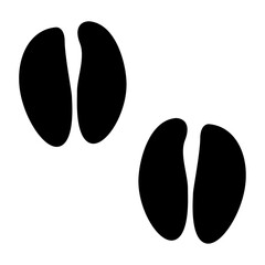 bison footprint, Bison footprint silhouette.. © shasini