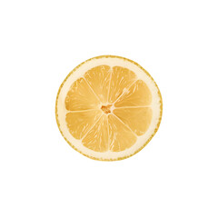 slice of orange lemon PNG transparent cutout on white
