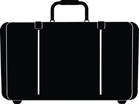 recommend clip art: Suitcase silhouette, luggage  simple flat vector,Suitcase clipart