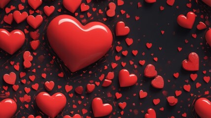High-resolution 8K red heart wallpaper: glossy, vibrant heart, intricate textures, stunning detail. Ideal for romantic settings, Valentine's Day, or love-themed designs.