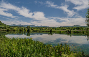 Posta Fibreno lake nature reserve, Frosinone, Italy
