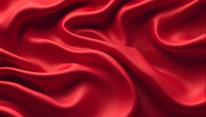 Obraz premium Silk fabric with a vibrant red color.