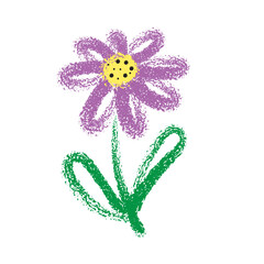 Bring vibrant charm to your designs with our hand-drawn garden flower icon in crayon style—playful, colorful, and uniquely artistic.