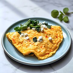 Egg White Omelet with Spinach and Cottage Cheese - 02