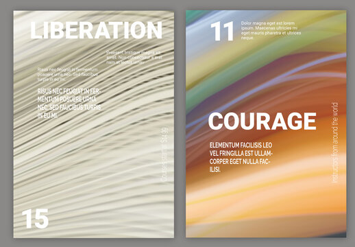 Flyer A4 With Fluid Motion Blur Gradient Colorfull Background