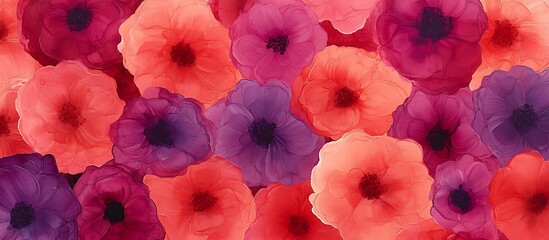 Abstract Floral Arrangement, Vibrant Colors