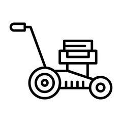Lawnmower Vector Icon Design Symbol