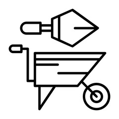 Garden tools Vector Icon Design Symbol