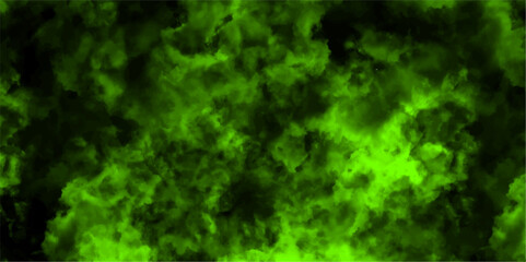Abstract dynamic particles with Defocused Lights and Dust Particles. Green limestone texture background. Green smoke and Watercolor green grunge painting. Green & Black color old concrete wall
