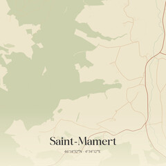 Obraz premium Vintage map of Saint-Mamert, France.