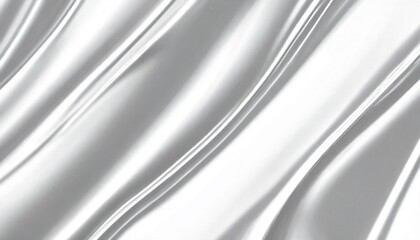 Fototapeta premium Silky white fabric with a smooth and shiny texture.