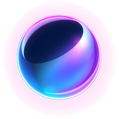 Mirror holographic 3D icon. neon symbol vector illustration isolated on white background. Generative AI