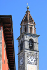 Parish church of Saints Peter and Paul. Town of Ascona, district of Locarno in the canton of Ticino in Switzerland.