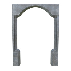 Stone Arch, 3d illustration Isolated on white background