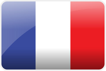 Flag Icon of French Country,National Vector Flag Iconic Symbol and Colors of French flag.
