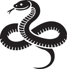 a black and white snake on a white background