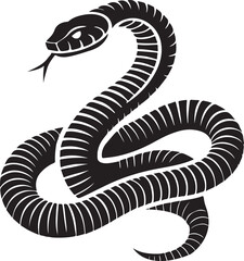 Fototapeta premium a black and white snake on a white background