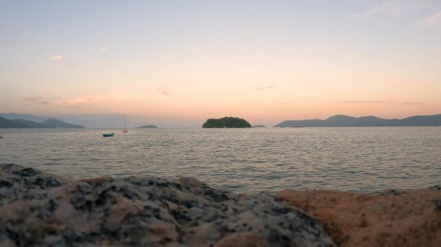Jabaquara Beach in Paraty in Rio de Janeiro.
