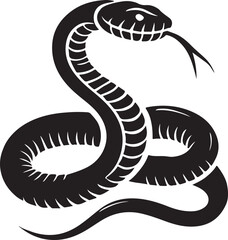 a black and white snake on a white background