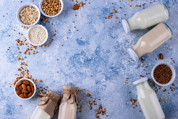 Plant based vegan non dairy alternative milk