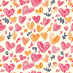 seamless background with hearts