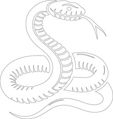 Fototapeta premium A snake with flowers and leaves on it. The snake is black and white