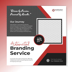 Digital marketing and corporate business service social media post banner template design