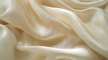 Obraz premium Elegant draped fabric: a luxurious, flowing material with soft curves and subtle shimmer. Sophisticated texture