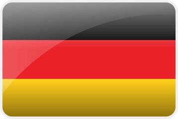 Naklejka premium Flag Icon of Germany Country,National Vector Flag Iconic Symbol and Colors of Germany flag.